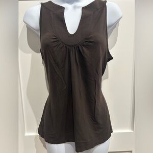 Ann Taylor Brown Sleeveless Tank Top